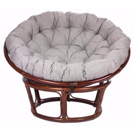 Кресло для отдыха Papasan Chair с подушкой коньяк