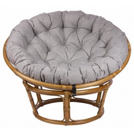 Кресло для отдыха Papasan Chair с подушкой золотой мед