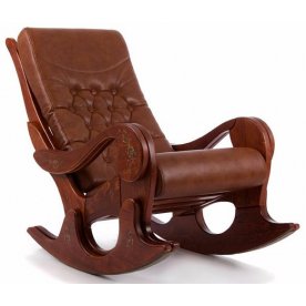 Кресло-качалка Грация (с росписью) вишня