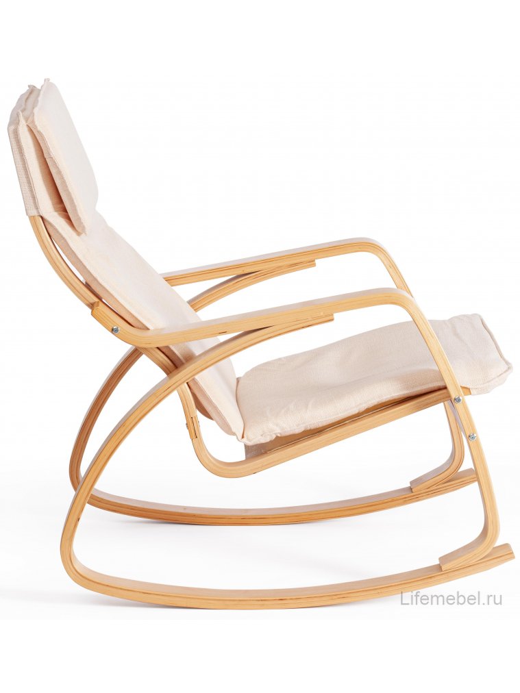 Кресло-качалка mod. AX3005 бежевое / дуб