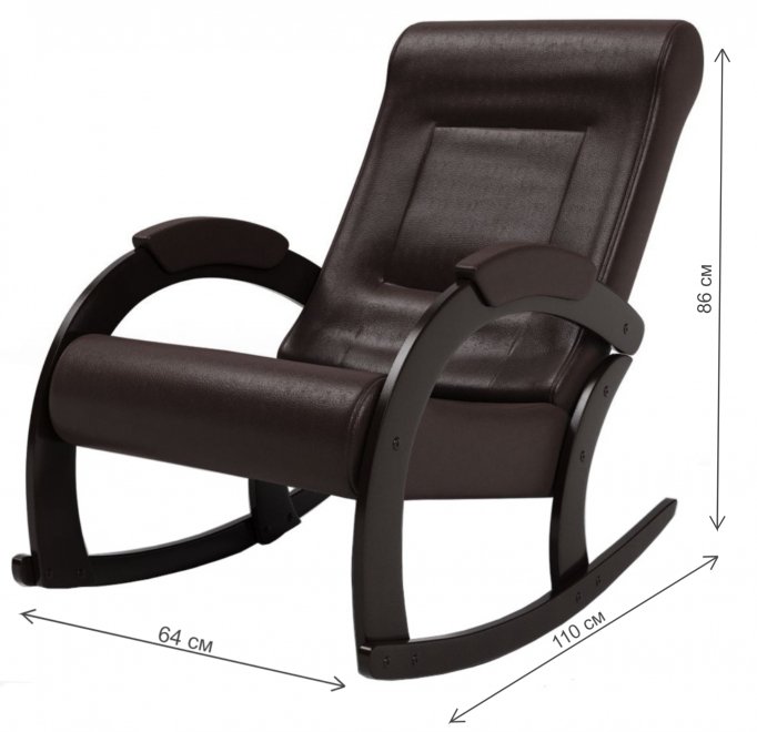 Кресло-качалка Венето экокожа венге