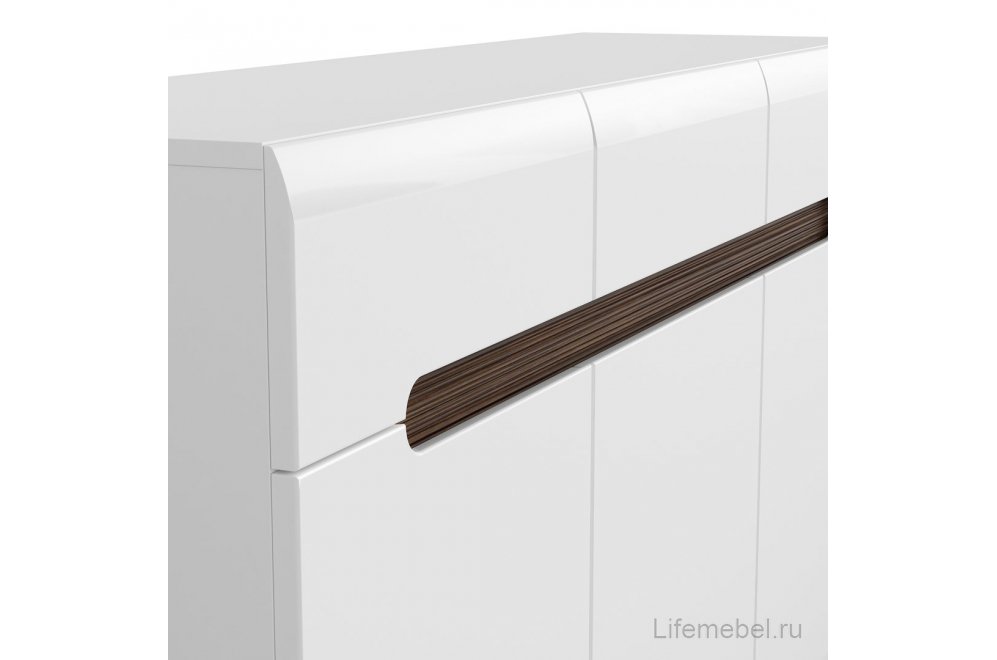 Тумба AZTECA S205-KOM3D3S/8/15 белый / белый блеск