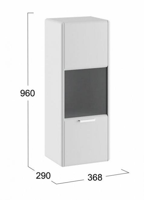 Шкаф навесной Наоми ТД-208.07.27 белый глянец