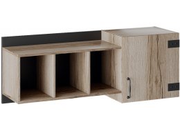 Шкаф навесной Окланд ТД-324.15.11 фон черный / дуб делано