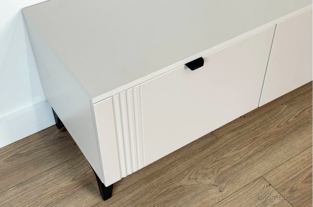 Тумба Рич кашемир / фрапучино матовый / черный