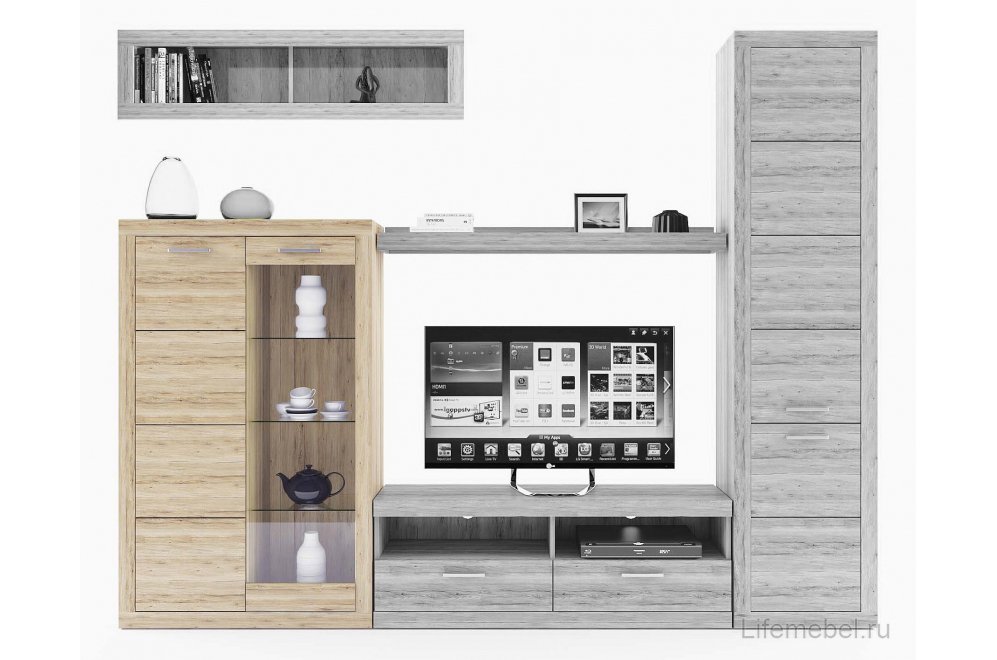 Шкаф комбинированный Oskar 1V1D дуб санремо