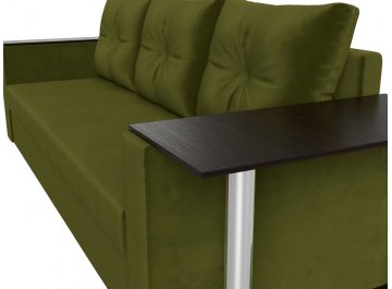 Диван-кровать Атланта правый микровельвет зеленый