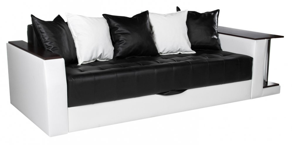 Диван Атлант черный / белый