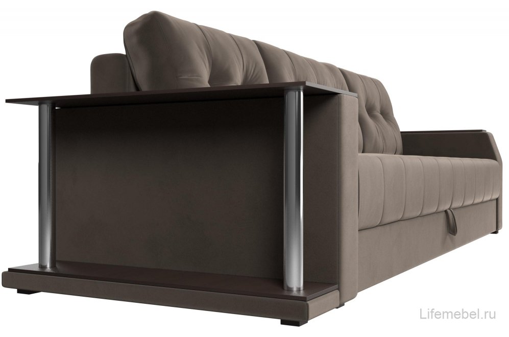 Диван Валента велюр коричневый