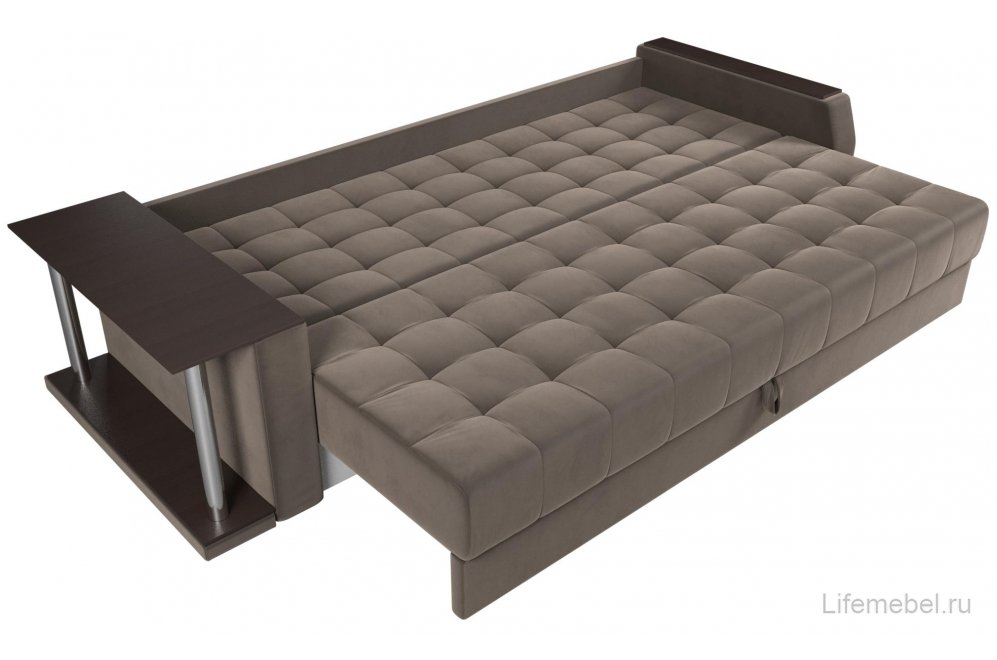 Диван Валента велюр коричневый