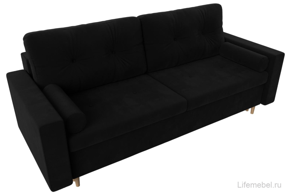 Диван Белфаст микровельвет черный