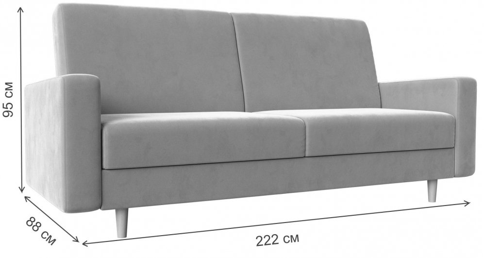 Диван Бонн черная экокожа