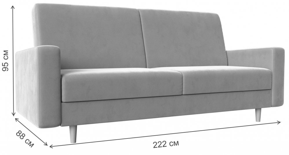 Диван Бонн черный велюр