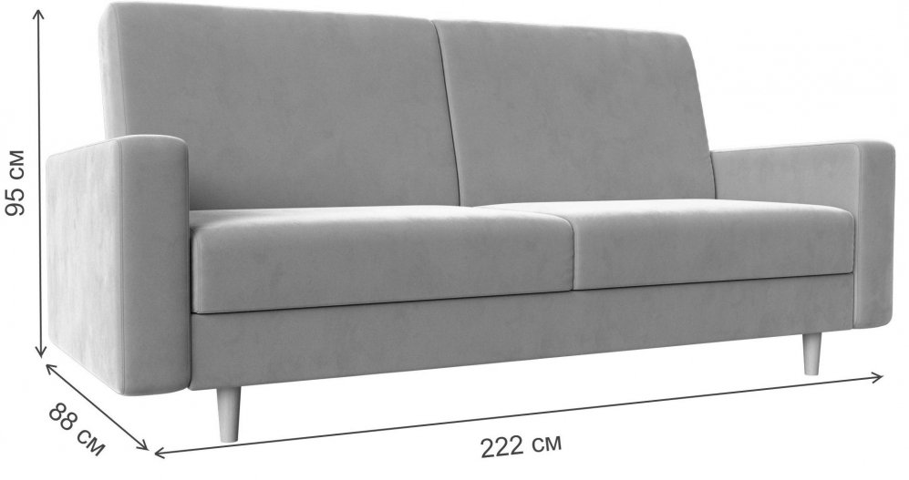 Диван Бонн зеленый микровельвет