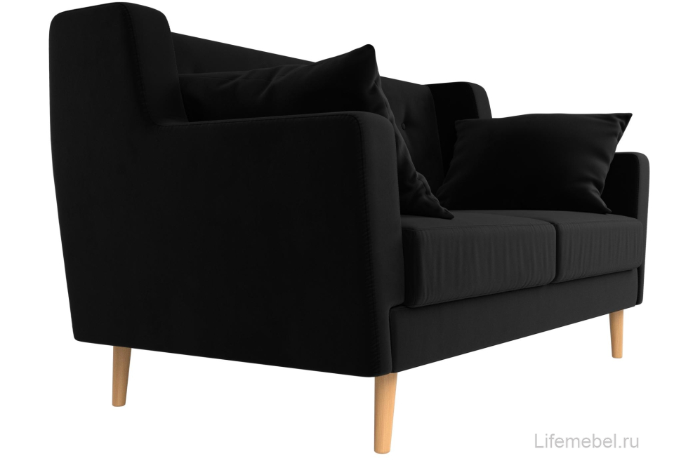 Диван Ривер-Арт 2 черный велюр