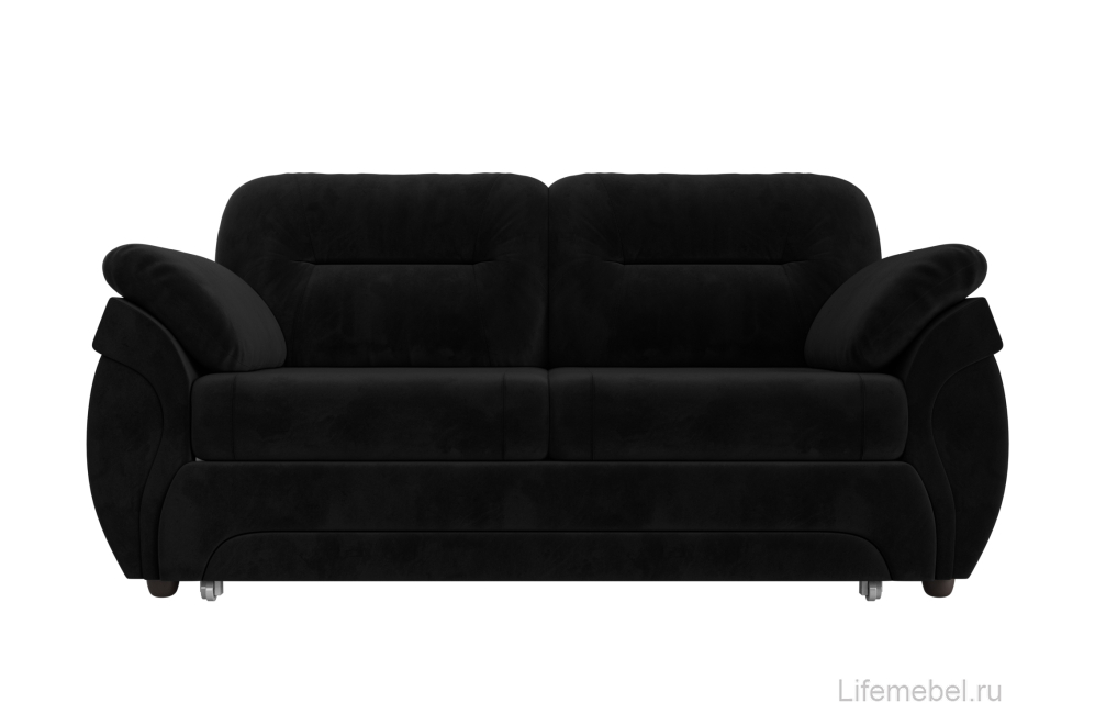 Диван Бруклин велюр черный