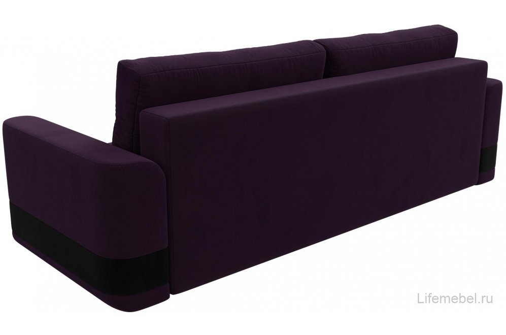 Диван Эльба-Прайм велюр фиолетовый / черный