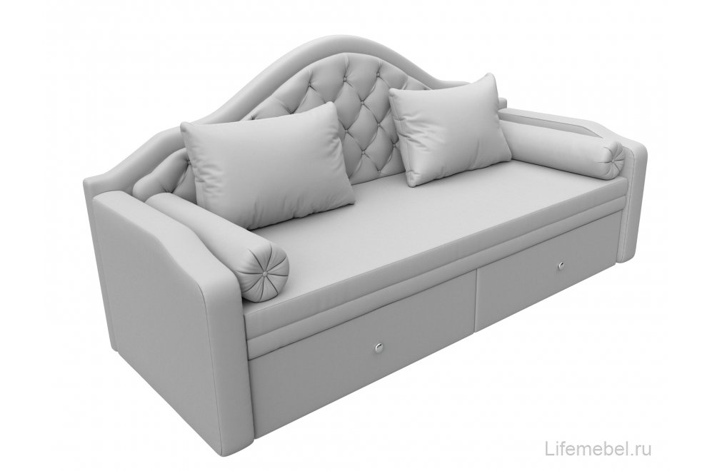 Диван детский Сойер эко кожа белый