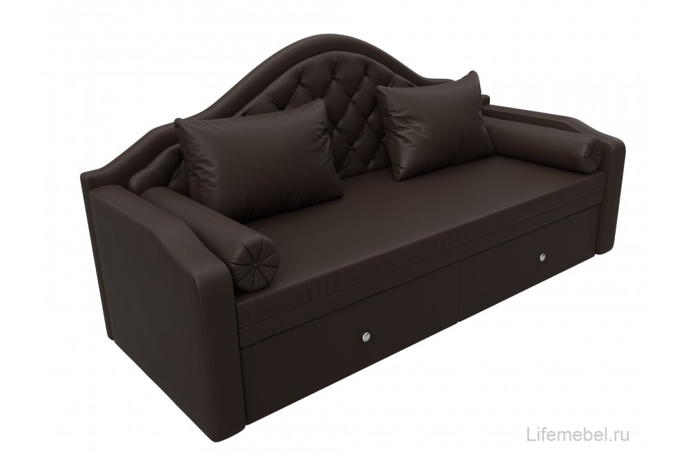 Диван детский Сойер эко кожа коричневый