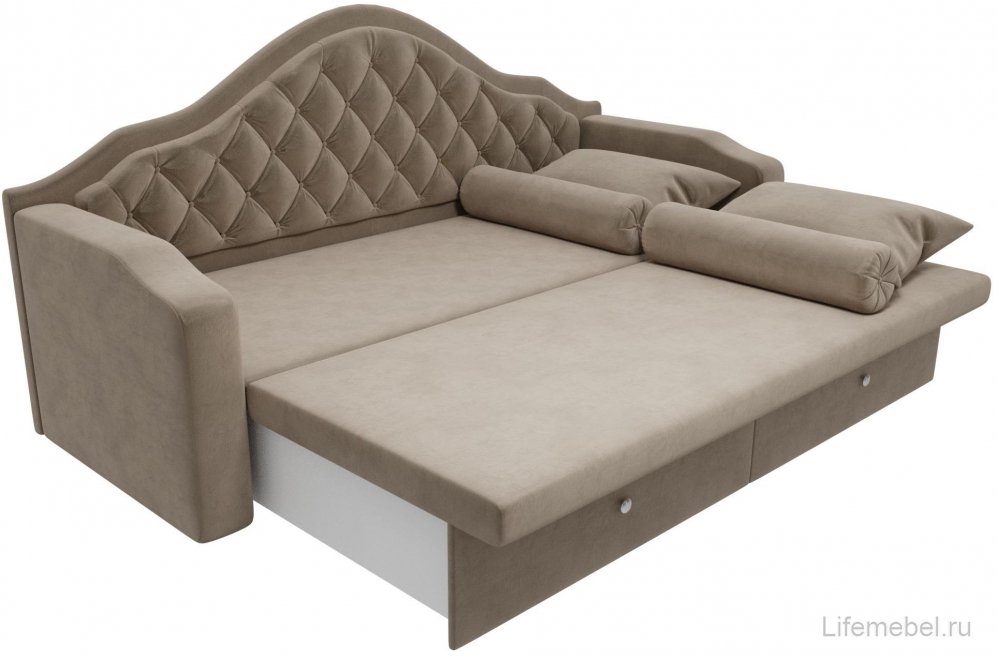 Диван детский Сойер флок коричневый