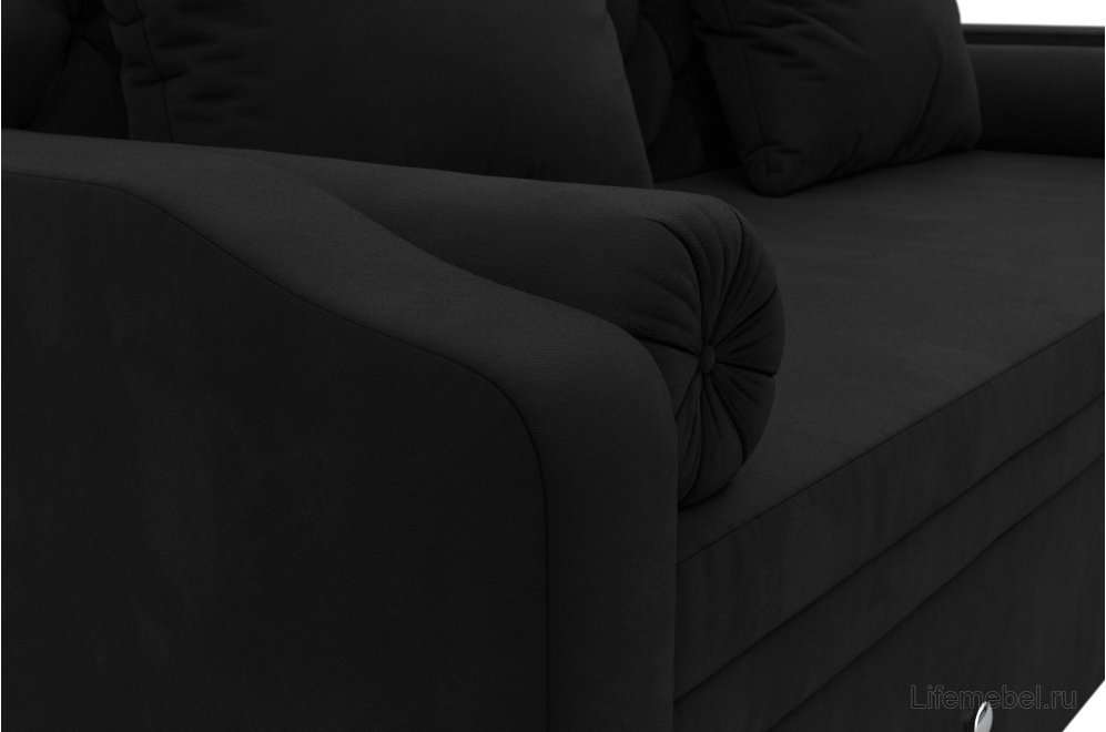 Диван прямой детский Сойер микровельвет черный