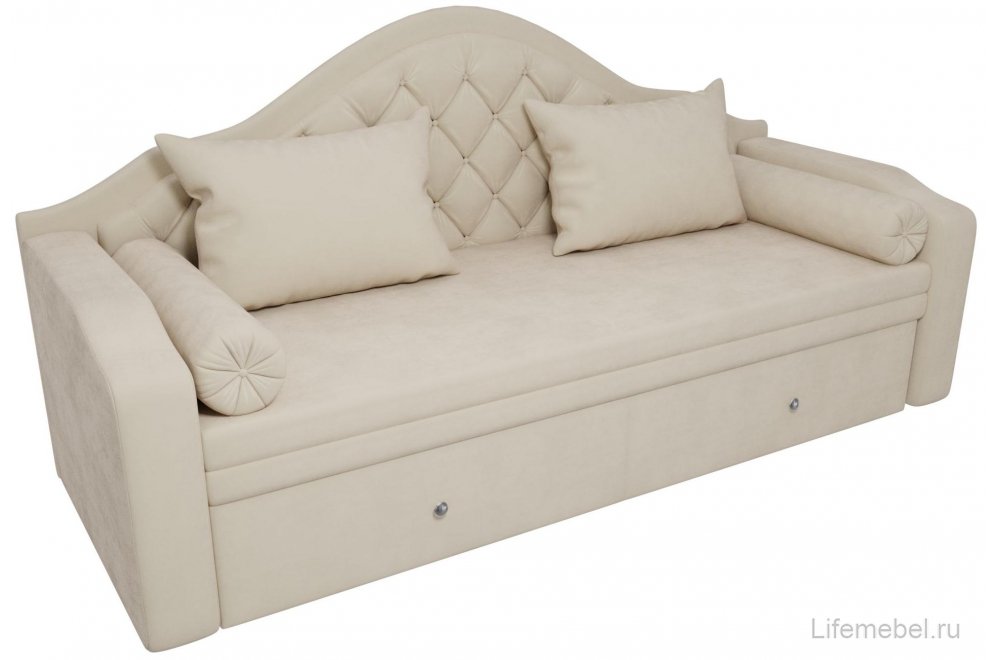 Диван детский Сойер флок бежевый