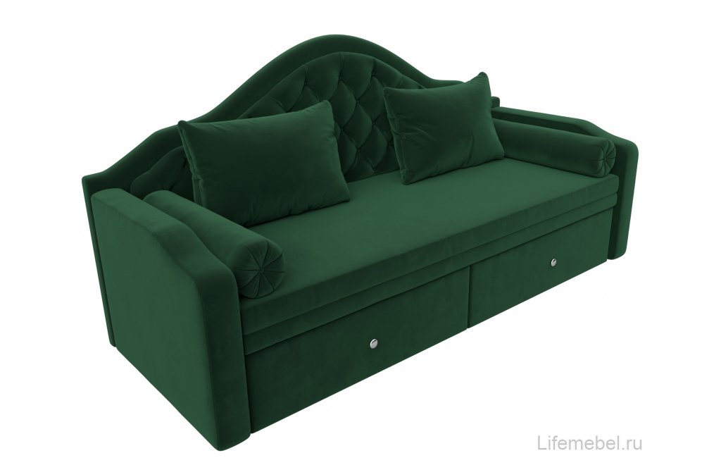 Диван детский Сойер велюр MR зеленый