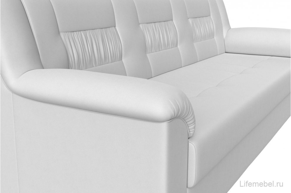 Диван Карелия белая экокожа