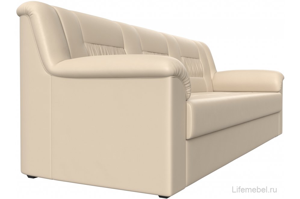 Диван Карелия бежевая экокожа