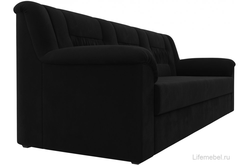 Диван Карелия черный микровельвет