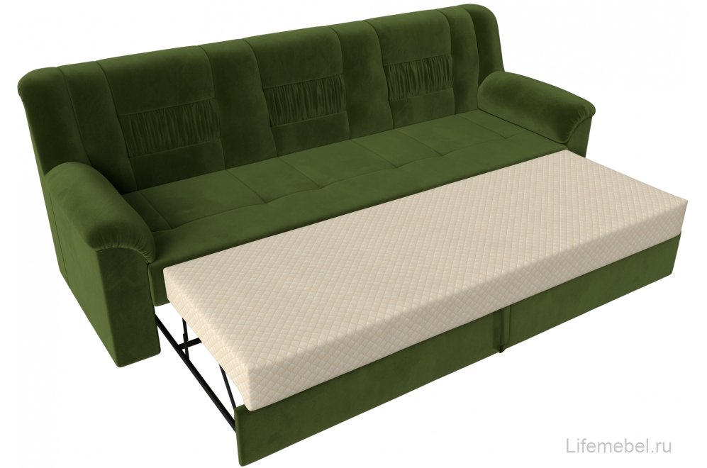 Диван Карелия зеленый микровельвет