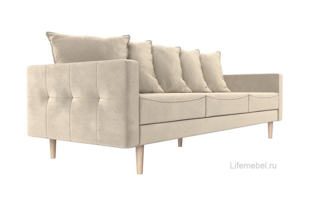 Диван Картес бежевый микровельвет