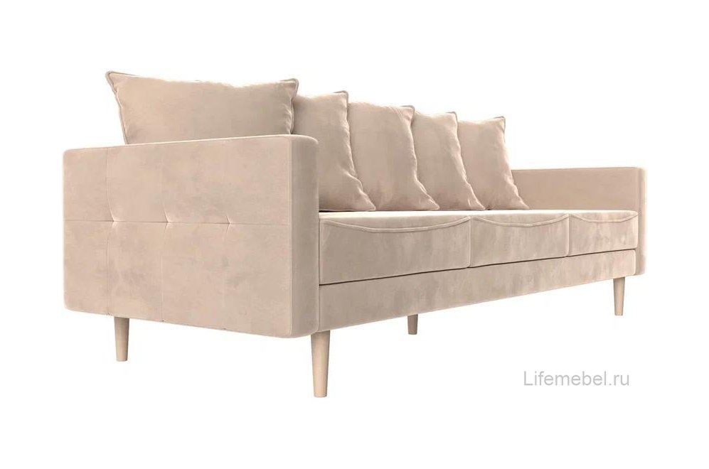 Диван Картес бежевый велюр