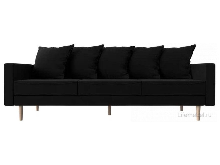 Диван Картес черный микровельвет