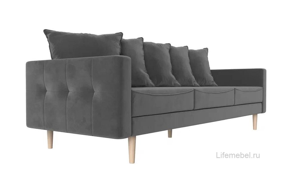 Диван Картес серый велюр