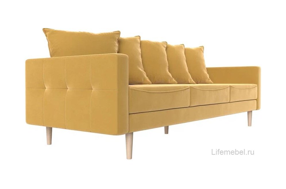 Диван Картес желтый микровельвет