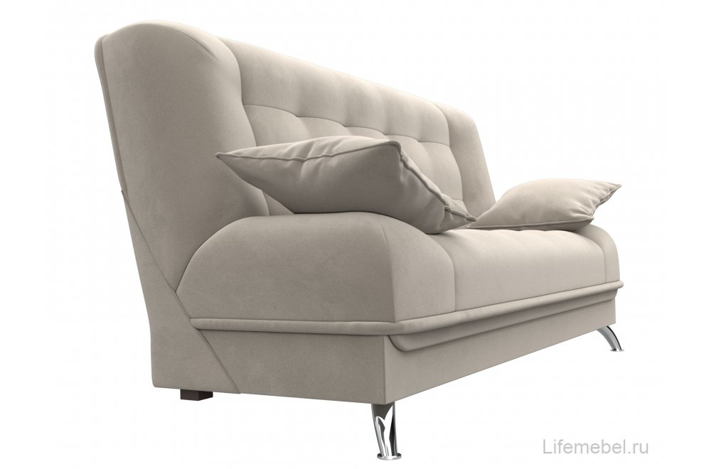 Диван-книжка Юнона микровельвет бежевый