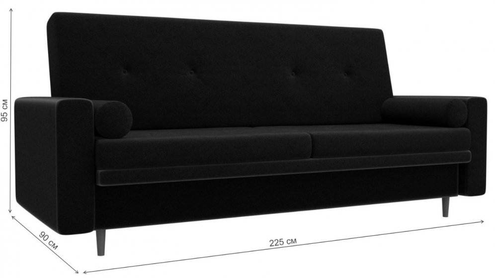 Диван прямой книжка Белфаст микровельвет зеленый