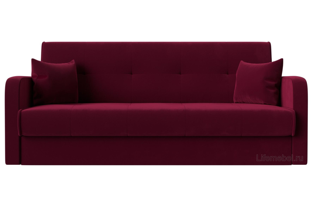 Диван Надежда бордовый микровельвет