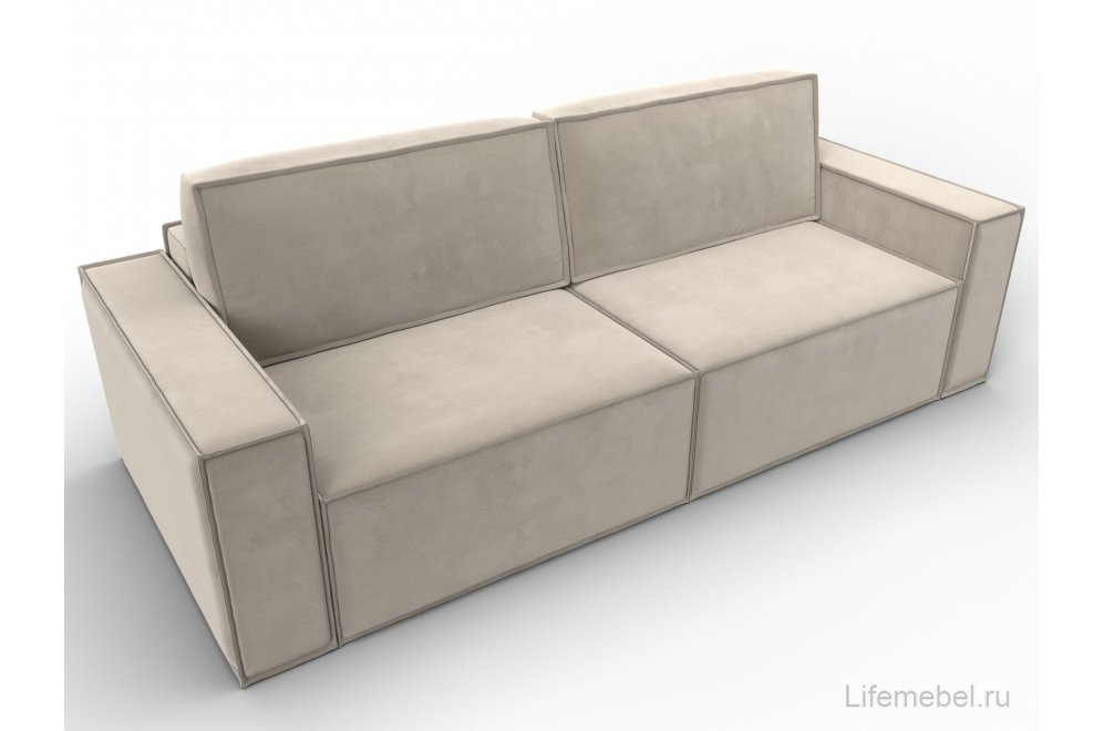 Диван Куба бежевый микровельвет