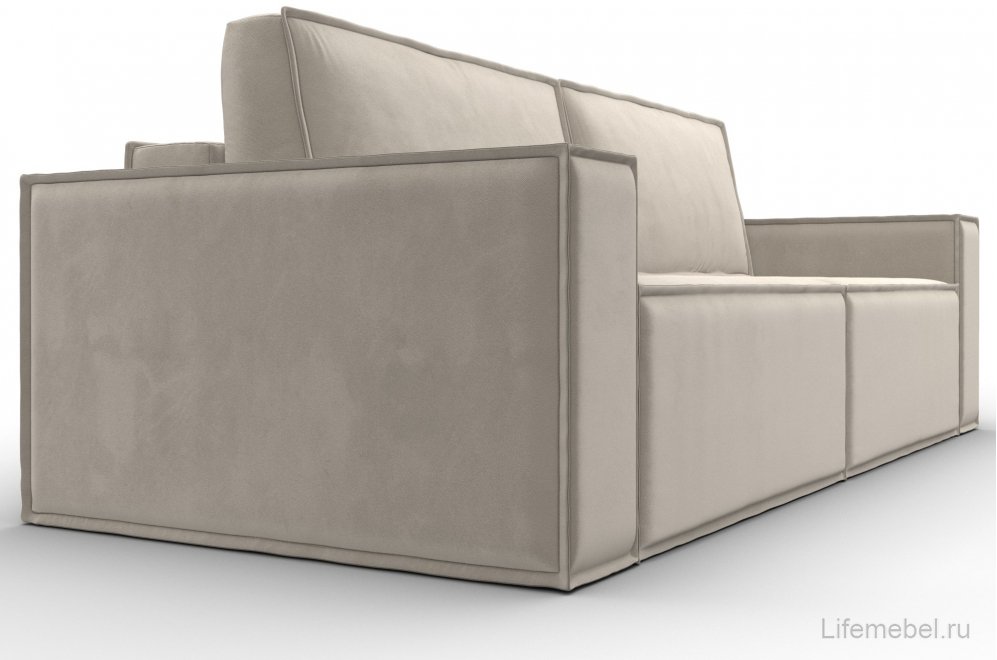 Диван Куба бежевый микровельвет