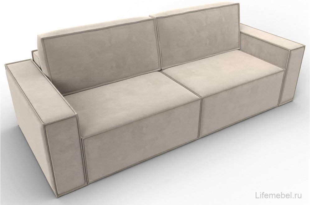 Диван Куба бежевый микровельвет