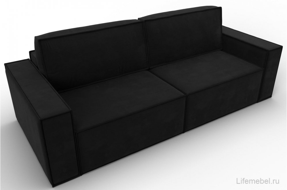 Диван Нова черный микровельвет