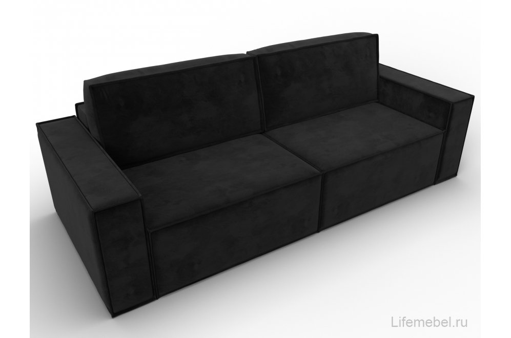 Диван Куба черный велюр