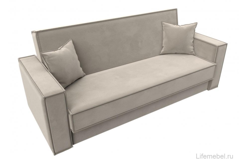 Диван Куба микровельвет бежевый