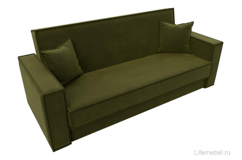 Диван Куба микровельвет зеленый