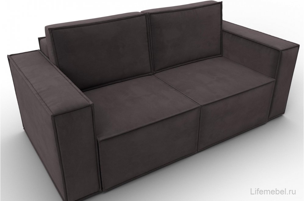 Диван Куба мини велюр коричневый