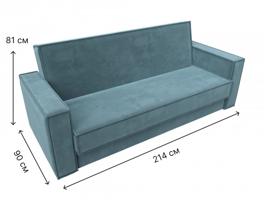 Диван Куба велюр бирюзовый