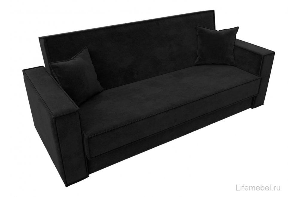 Диван Куба велюр черный