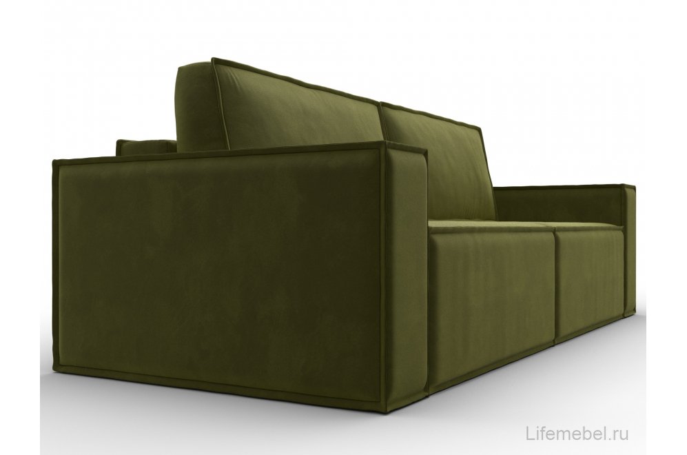 Диван Куба зеленый микровельвет